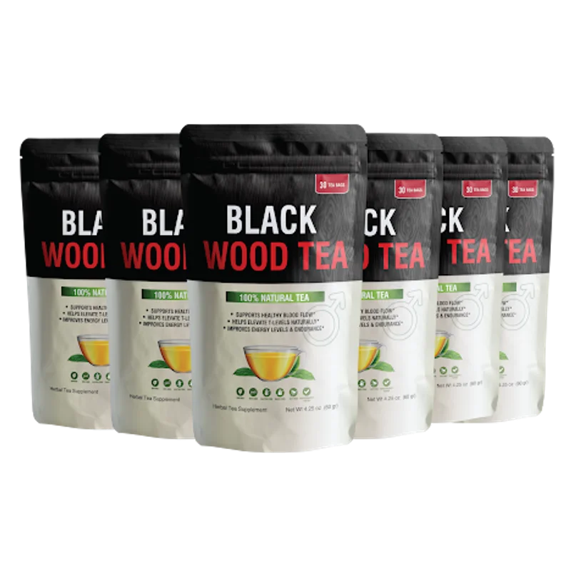 Black Wood Tea Longevity & Vitality Relief Supplement — 6 Bottle / 180 Day Pack